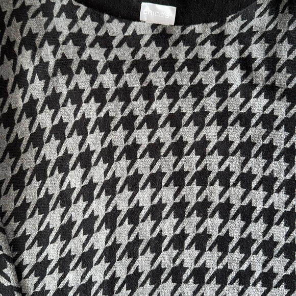 🩶 NEW. NWOT. Chicos Herringbone print sweater. US size Large/Chicos size 2. - Picture 3 of 8